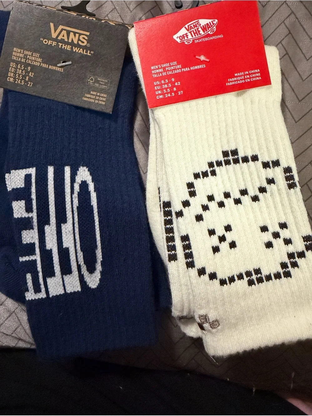 2 Vans Men's Crew Socks - 6.5-9 nwt